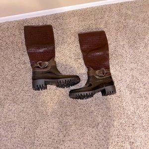 Leather Winter Rain Boots